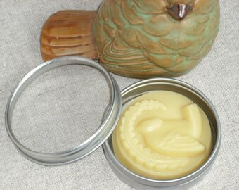 FREE SHIPPING / Shea Butter-Cocoa Butter Body Butter Bar / Solid Lotion Bar / Bird & Fern design / "Your CHOICE of scent"