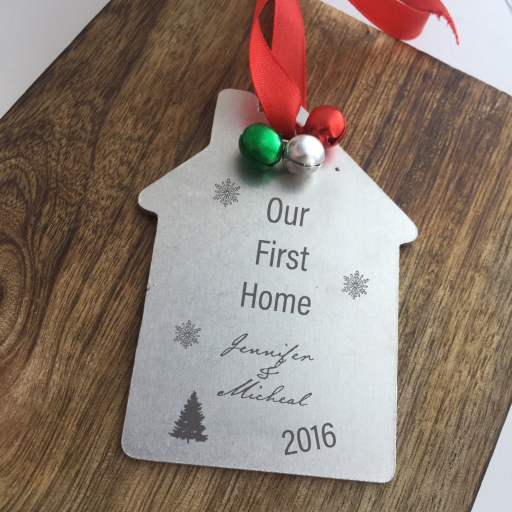 Our First Home Ornament Personalized by sierrametaldesign on Etsy