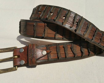 Handmade leather belts & leather bracelets SALE by ISHAOR