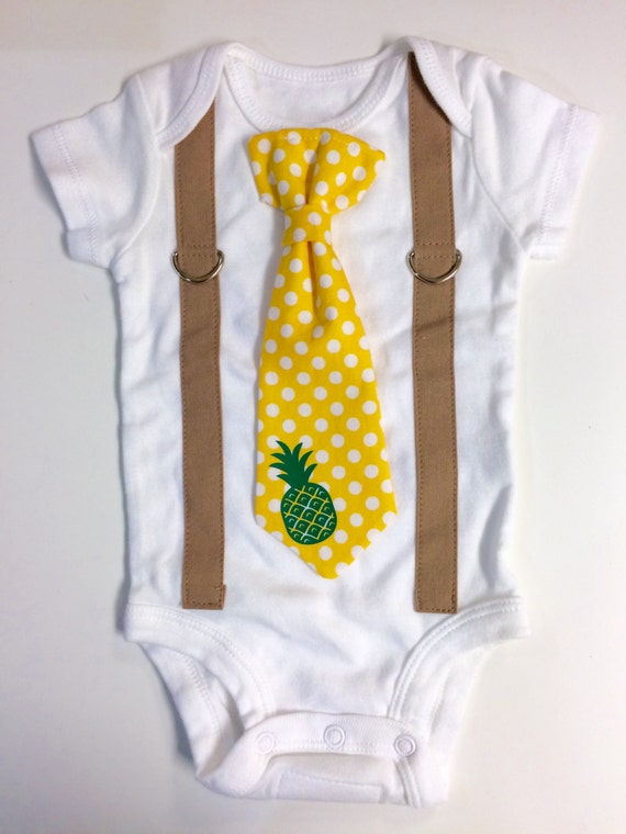 Pineapple Baby Clothes. Boys Pineapple Shirt. Baby Boy