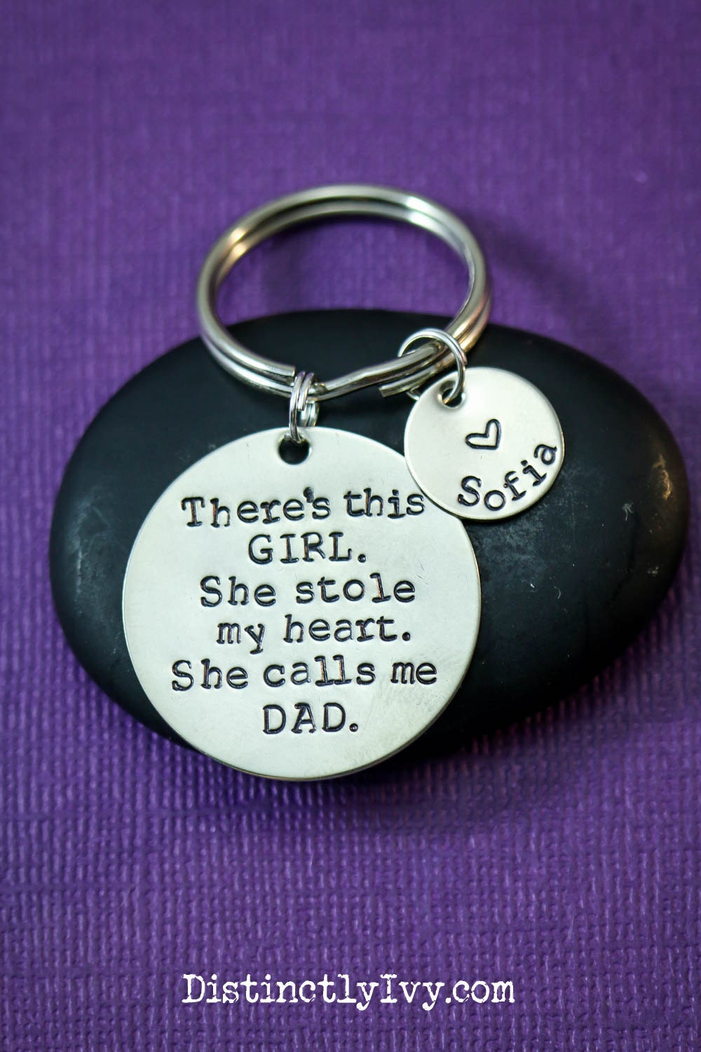 New Dad Gift Unique Dad Quote Daddy Keychain by DistinctlyIvy