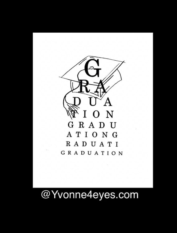 graduation eye chart cardpaper goodseye charteye by yvonne4eyes