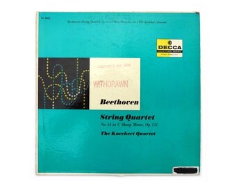 Anonymous record album design in the style of Erik Nitsche, 1957. "Beethoven: String Quartet" LP