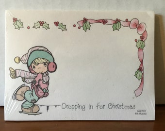 1992 Precious Moments Post-It Notes - UNOPENED Christmas sticky notes by Enesco - 40 sheets - junk journal, scrapbook, letters
