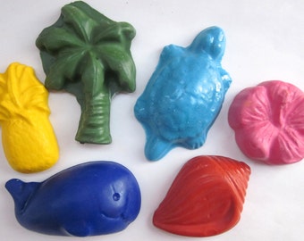 Crayons, Natural ECO FRIENDLY HANDMADE Tropical Island Soy Crayons, Eco Toy, Gift for Kids, Kids Gift, Kids Craft, Party Favor, Birthday
