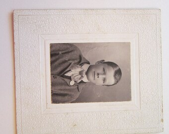 vintage photograph - card photo - sweet boy
