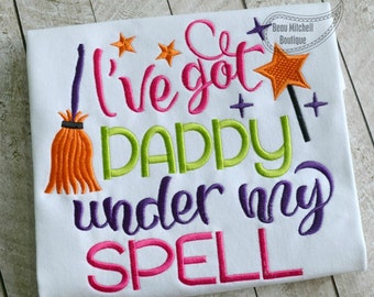 I've got Daddy under my spell Halloween embroidery design