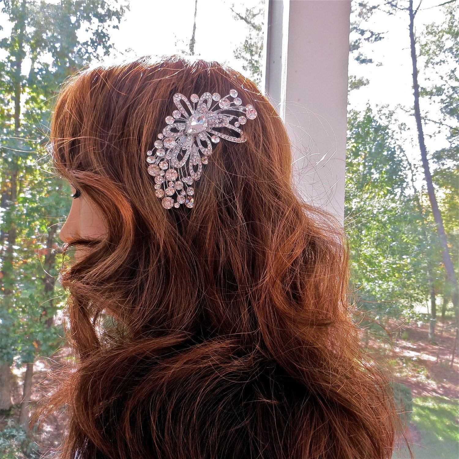 Crystal Bridal Hair Accessory Wedding Gown Hair By Ctroum On Etsy 5903