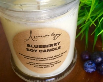 Soy Candle, Blueberry Scented Soy Candle, Soy Wax Candle, Natural Soy Candle, Candle, Fruity Candle