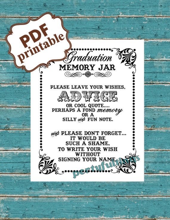 INSTANT DOWNLOAD 8 X 10 Graduation Memory Wish