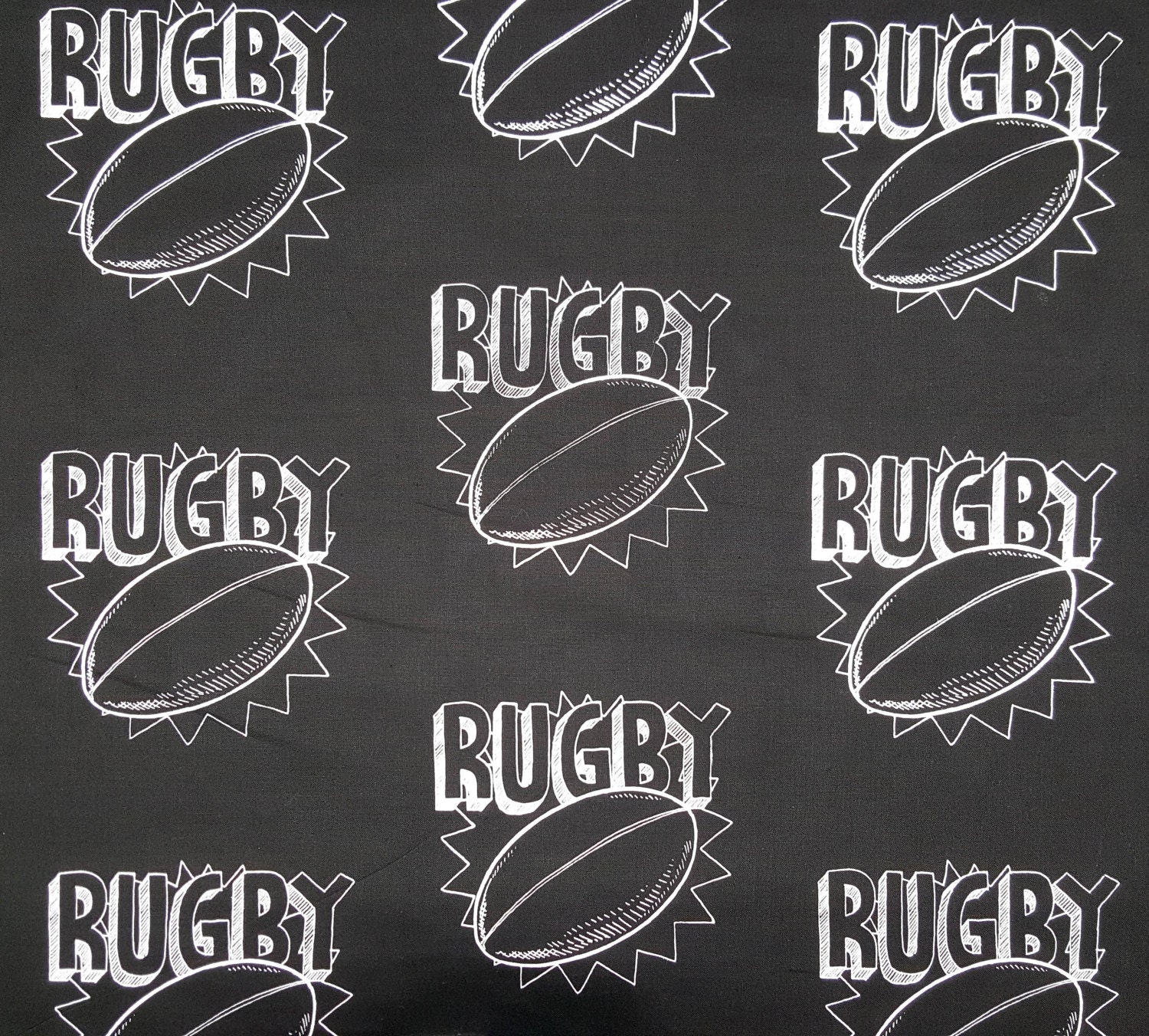 Rugby Fabric Rugby All Blacks All Cotton Hot Diggity Dog