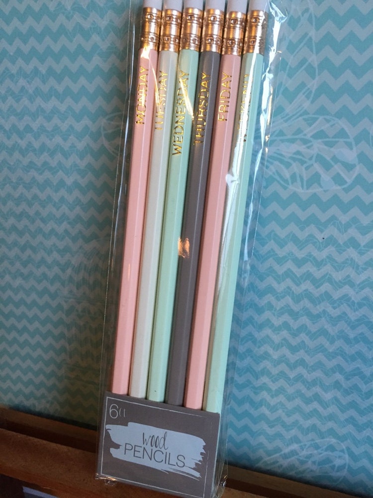Days of the Week Wood Pencils Target Dollar Spot by nicmowat