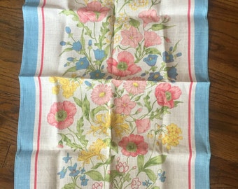Ulster meadow flowers linen dish towel