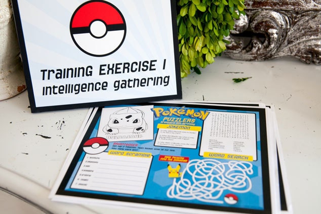 Pokemon Inspired Printable Activity Sheet INSTANT DOWNLOAD
