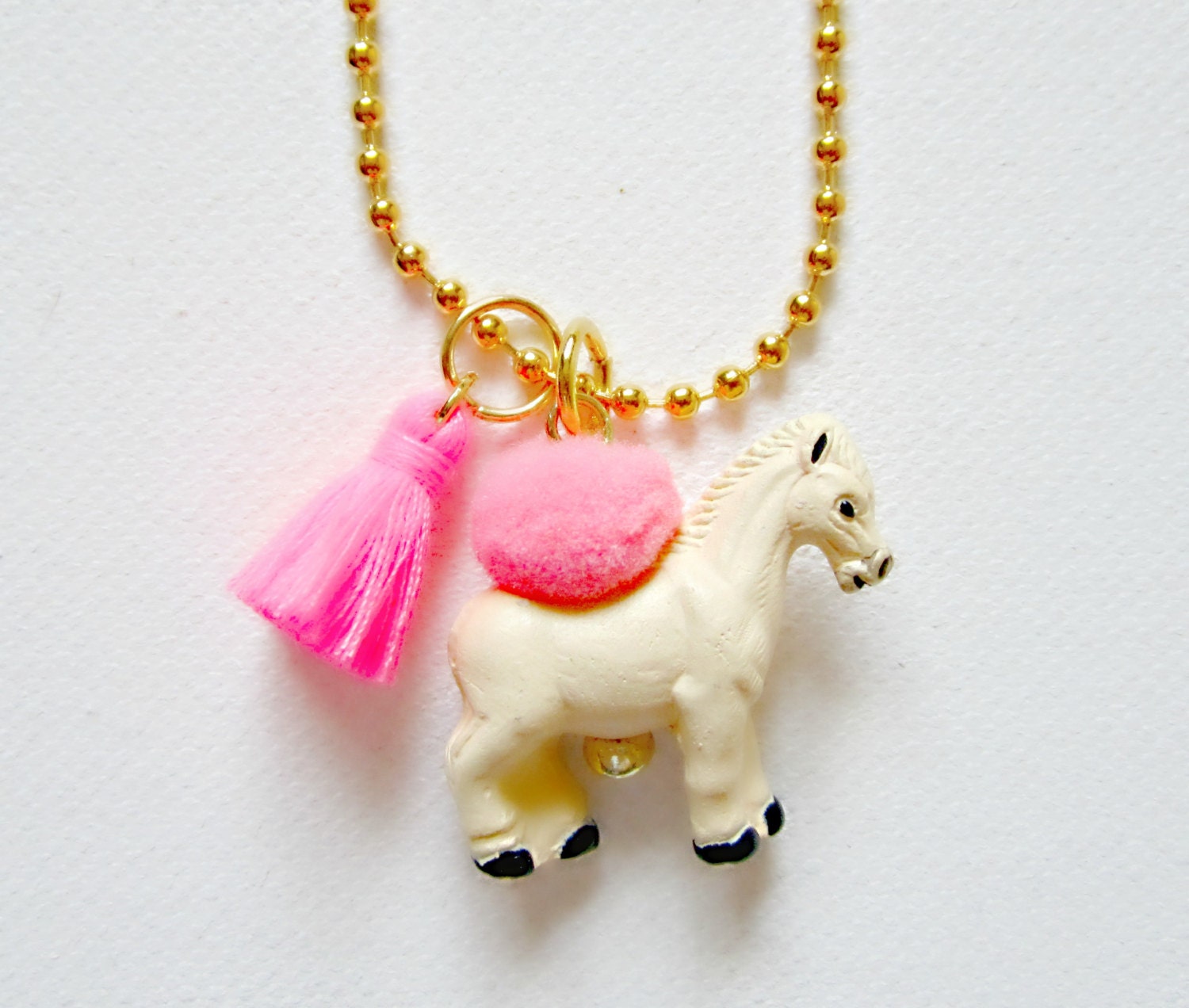 Pony Necklace Little Girls Jewelry Horse by giddyupandgrow on Etsy