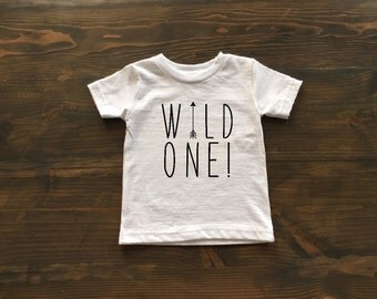 wild one shirt, first birthday wild one tshirt, boy wild one shirt, arrow wild one tshirt, black and white birthday shirt