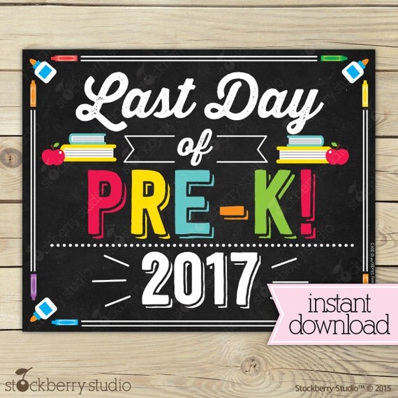 Last Day Of Pre K Last Day Of School Printable Pre K Graduation 