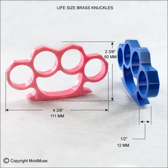 Brass Knuckles Mold Large Full Size Flexible Silicone Mould Crafts