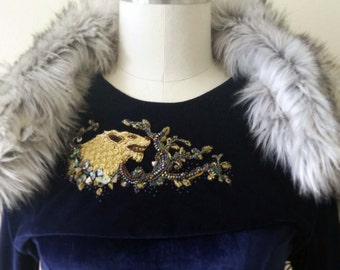 Game of Thrones- Lady Sansa Stark - Direwolf velvet gown-Season 6