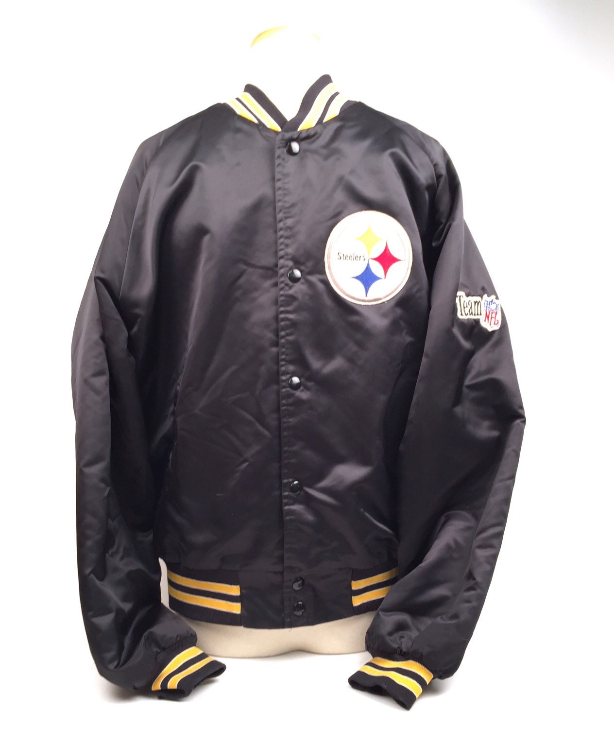 Pittsburgh Steelers Jacket Black Satin by Chalk Line