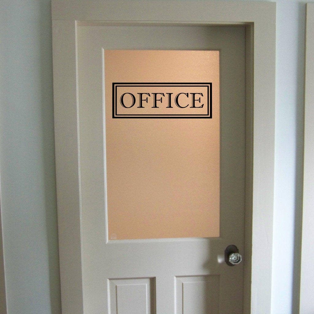 Office Vinyl Decal Office Glass Door Decal Wall Words Vinyl