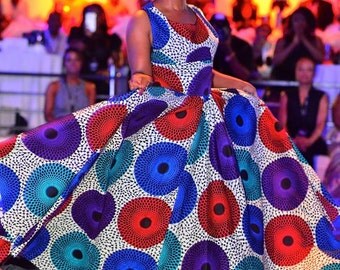 The Podot~Quistt Elegant Dress; African clothing for women; African Prom dress, African Ankara; African Clothings; African dresses for women