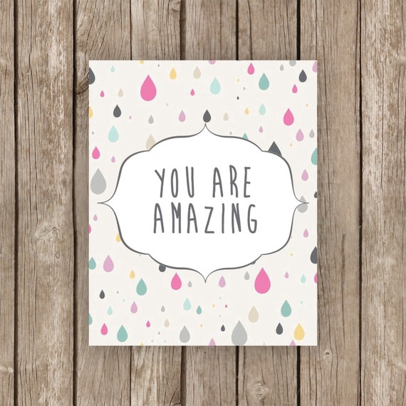 You are Amazing wall art printable poster school counseling
