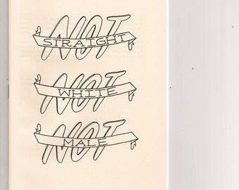 zine - "Not Straight Not White Not Male" - 3rd edition