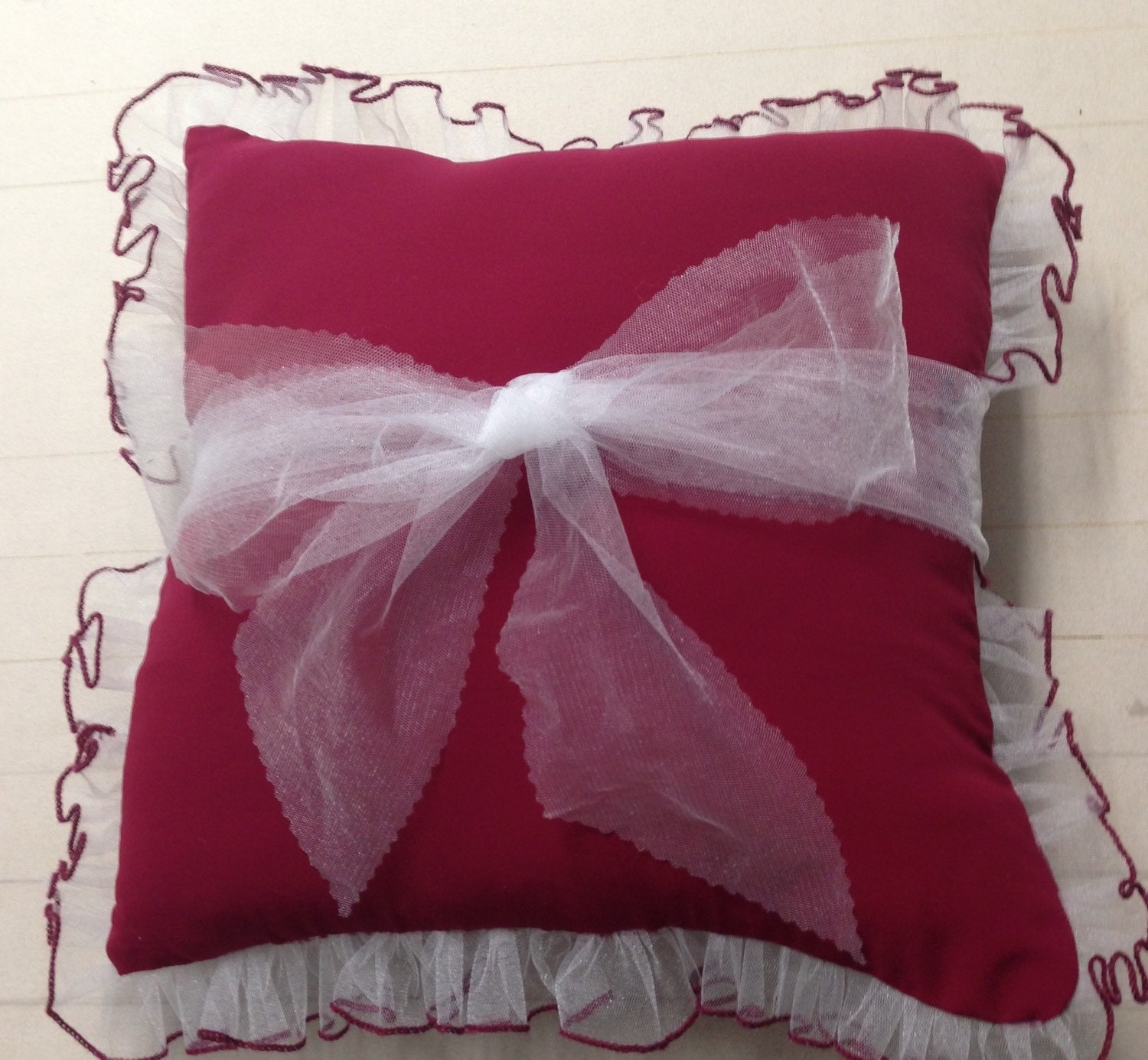 Handmade bridal pillow from your bridesmade or wedding dress