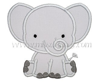 Elephant Applique Design