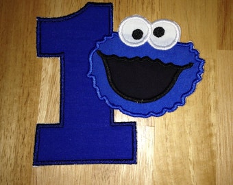 Cookie monster iron on patch