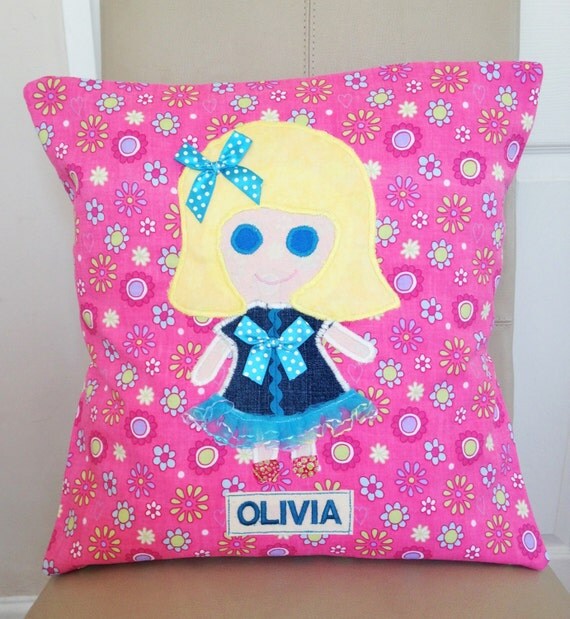Items similar to Little Girls Pillow, Little Girls Cushion, Girls