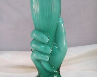 Victorian Cameo Glass Trumpet Blossom and Hand Vase