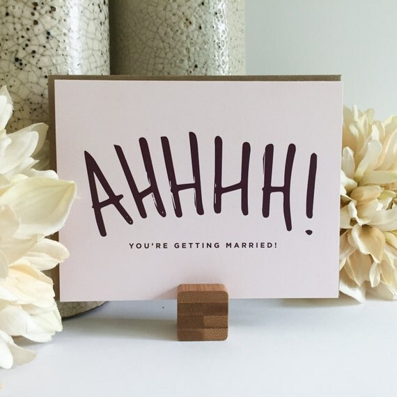 Wedding Gift Engagement Gift Funny Greeting Card
