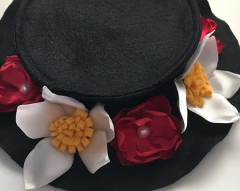 Mary Poppins Costume Hat - Play Dress Up, Halloween Costume, Impersonations, Mary Poppins, Bert and Mary Costumes, Cosplay