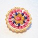 Fruit Tart Brooch. Polymer Clay.