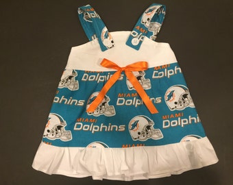 NFL Miami Dolphins Baby Infant Toddler Girls Dress You Pick Size