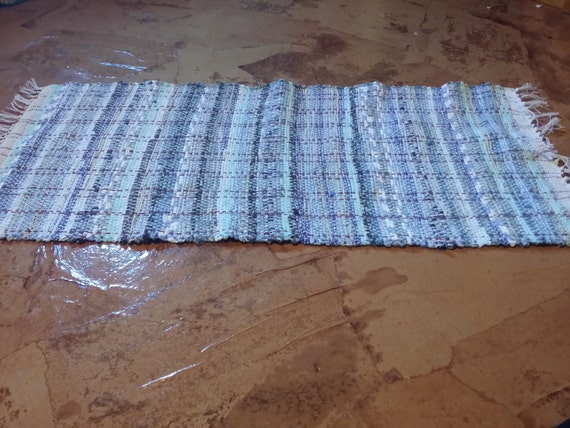 Light Blue's handwoven rag rug Floor runner mat