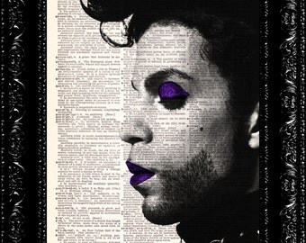 Sale, Prince Purple Rain - Prince - Prince Musician - Art - Print - Wall Decor - Art Poster - Dictionary Page - Book Art - Prince Prin