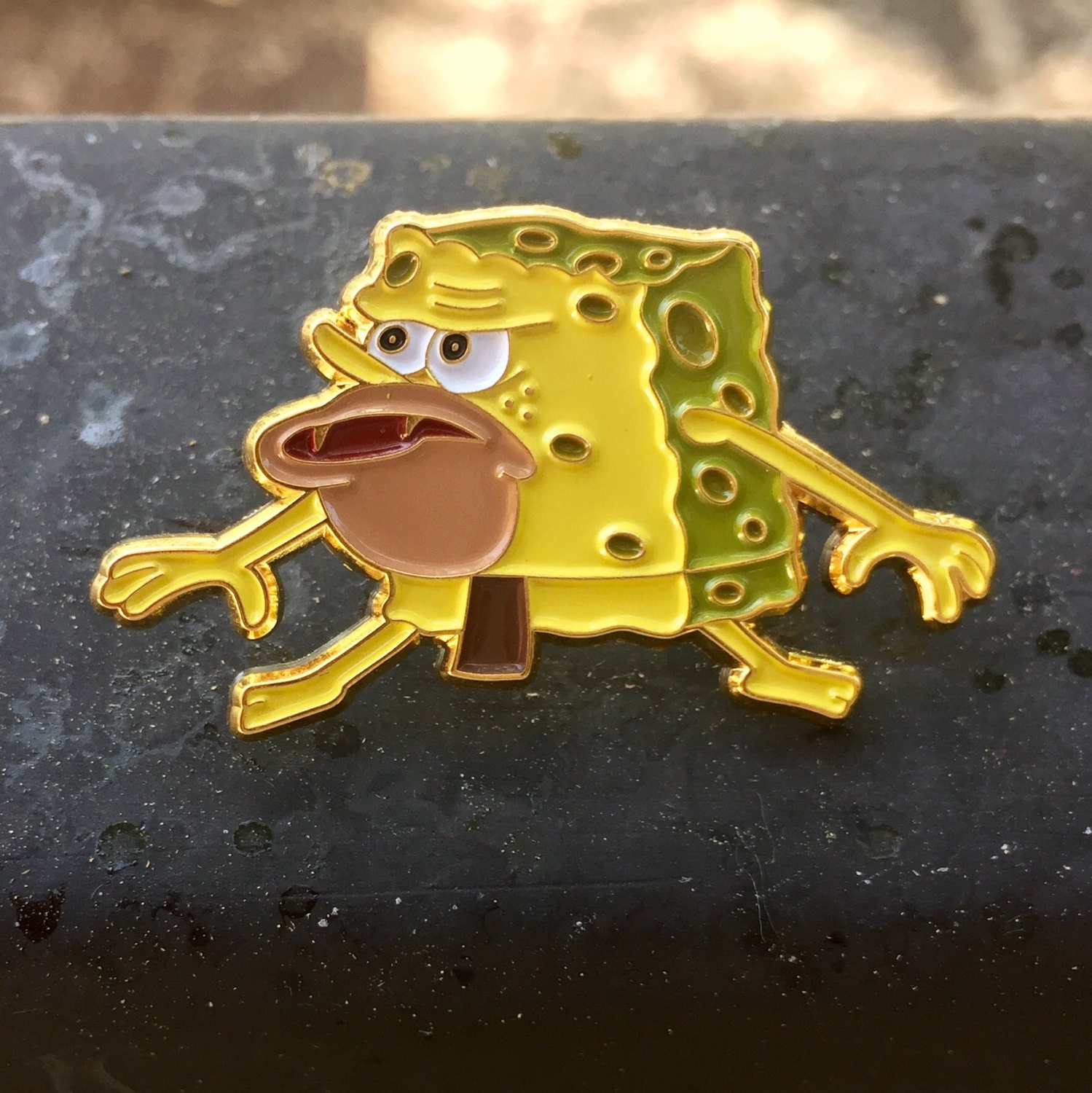 Primitive Spongebob / Spongegar Meme Pin by LizsHouse on Etsy