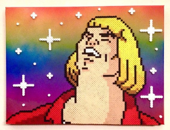 He Man Sings Perler Bead Pixel Art By Thepixelartshop On Etsy