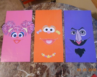 Sesame Street Favor Bags-Sesame Street Party Bags-Sesame Street Goody Bags-Sesame Street Party Favor Bags-Sesame Street Birthday Party