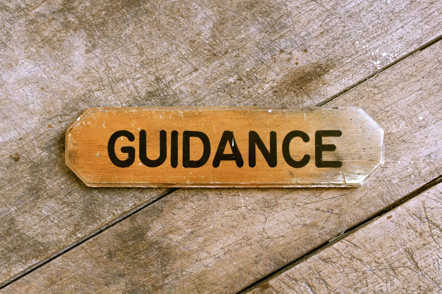 Vintage Wood Sign Guidance School Office Sign