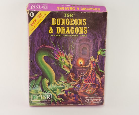 Vintage Dungeons and Dragons Basic Set with 2 Extra Modules