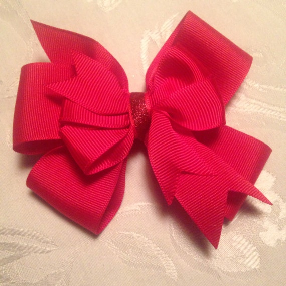 Stacked Pinwheel Hair Bow by ChicandSimpl on Etsy