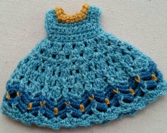 Middie Blythe Dress Blue Crochet