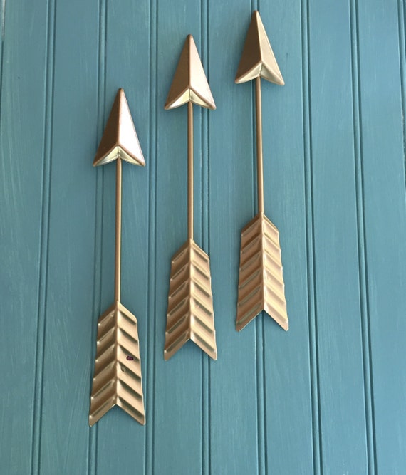 Gold Wall Arrow /Set of 3 Arrow Wall Decoration / Arrow Decor