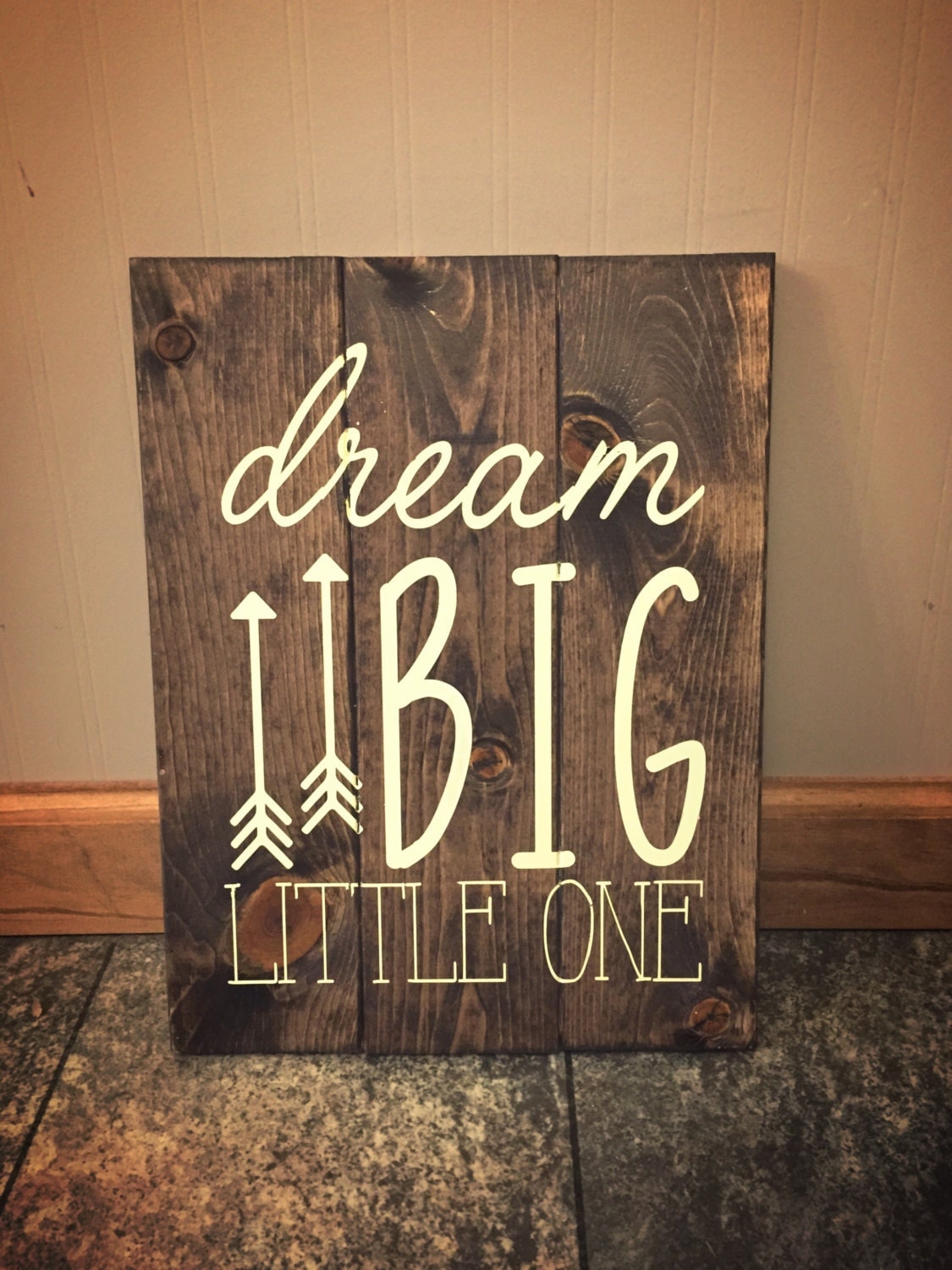 Dream big little one sign nursery decor neutral nursery