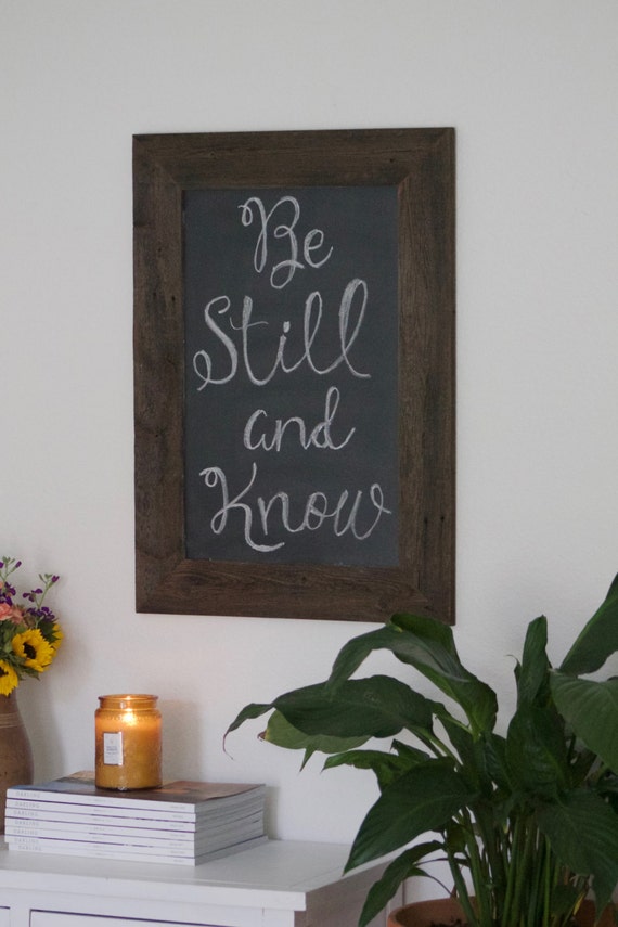 Wood Chalkboard with Optional Ledge Reclaimed Wood Frame