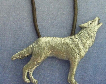 wolf pendant amulet 925 sterling silver necklace charm